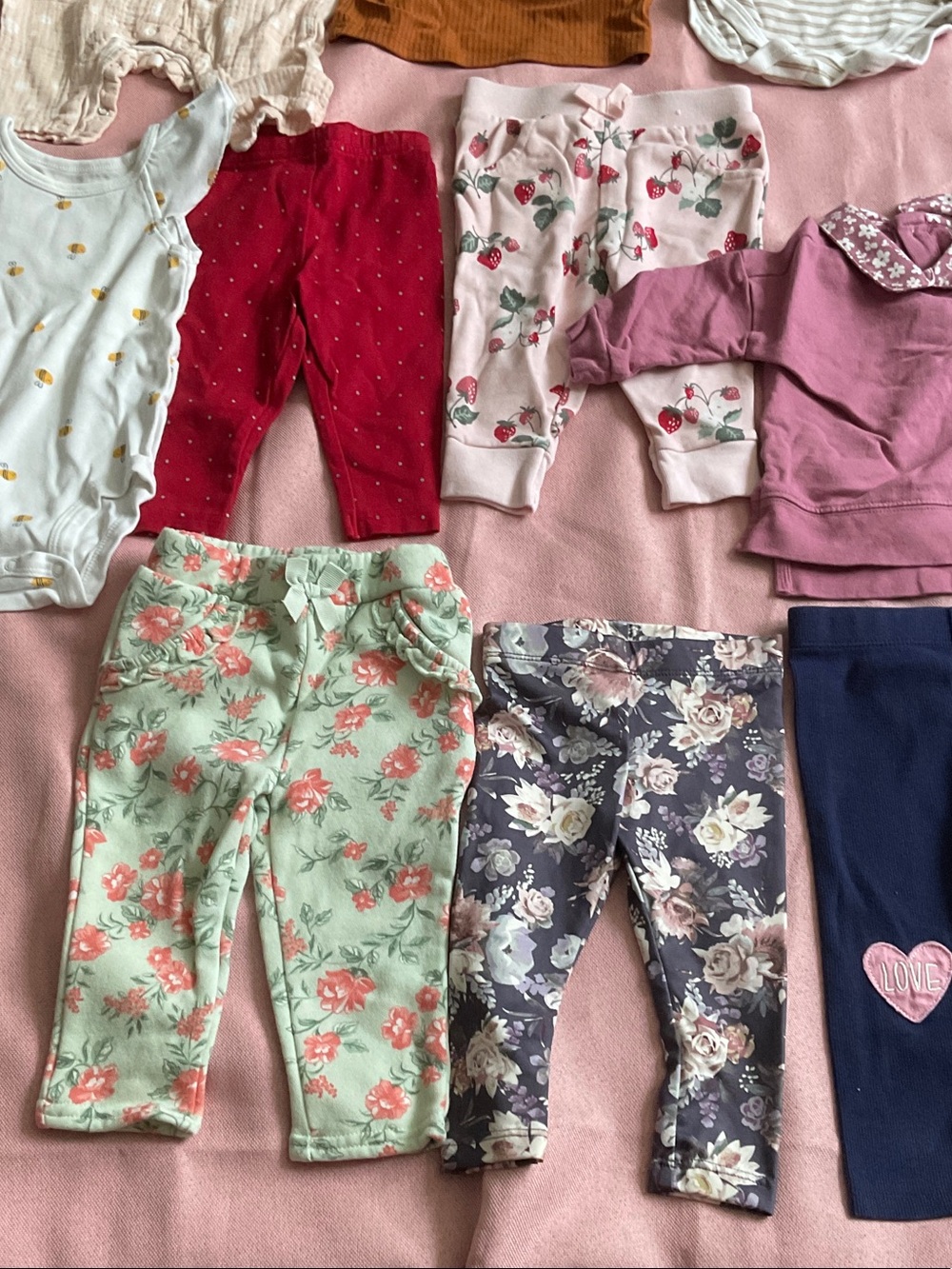 Carter's Floral Mint and Navy Mix Kids Pajama Bottoms